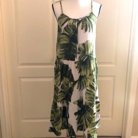 Cotton Dress Palm Leaf Dress H&m H&m Green Palm Leaf Gem Cotton Dress Palm Leaf Dress H&m H&m Green Palm Leaf Gem